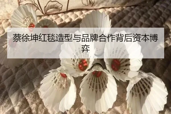 蔡徐坤红毯造型与品牌合作背后资本博弈